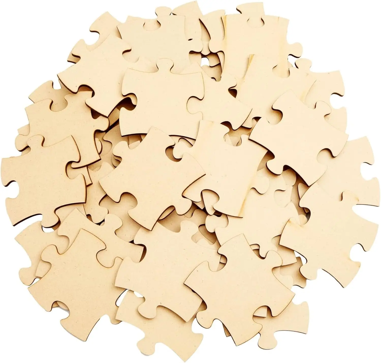 Woodworking Jigsaw - Puces de puzzle en MDF brun