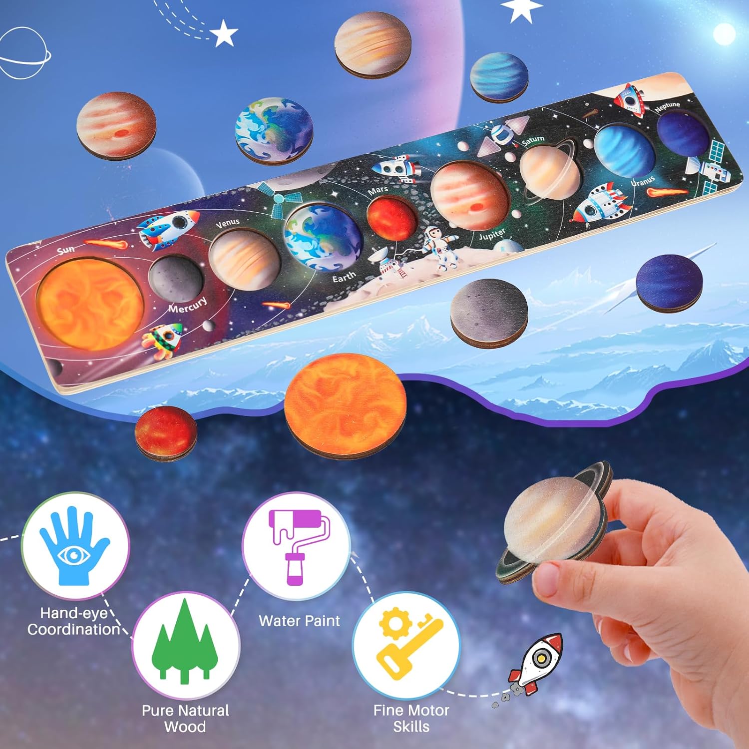 Puzzles planète spatiale en bo - Woodworking Jigsaw avis et prix